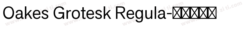 Oakes Grotesk Regula字体转换